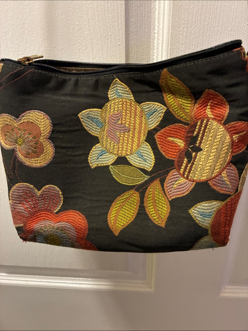 VTG Danny K. Beverly Hills Floral Tapestry Crossbody Bag-handcrafted in USA
